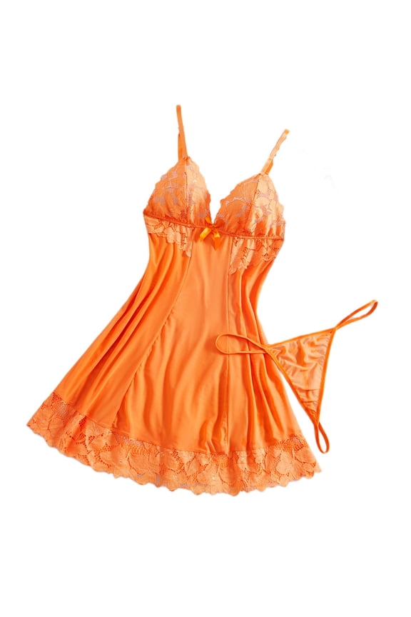 Women Lace Mesh Nightgown Solid Color Spaghetti Strap Deep V Flowy Mini Slip Dress Spring Summer Home Breathable Soft Stretchy Elegant Lingerie Rest