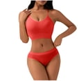 thumbnail image 1 of Levmjia Women Lace Underwear Set Fashion Casual Solid Color Push Up Bra and Thong Set Fitness Exercise Comfortable for Sleeping, 1 of 4