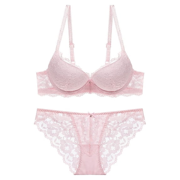 Levmjia Women Lingerie Bra Set Lace Underwear Push Up Transparent Thin Bra With Panties For Large Chest Comfortable Sleep Everyday Wear And Special Occasions Valentine