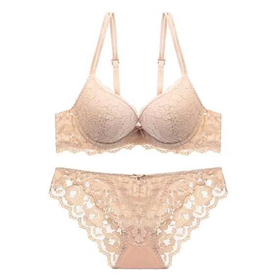 Levmjia Women Lingerie Bra Set Lace Underwear Push Up Transparent Thin Bra With Panties For Large Chest Comfortable Sleep Everyday Wear And Special Occasions Valentine