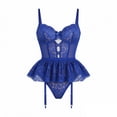 thumbnail image 1 of Levmjia Women Lingerie Set Lace Bodysuit One Piece Teddy Romper Comfortable Stretchy Underwear For Date Night And Special Occasions, 1 of 6