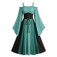 thumbnail image 1 of Levmjia Women Maxi Dress Gothic Medieval Retro Lace Breathable Light Flowy Halloween Festival Party Events, 1 of 7