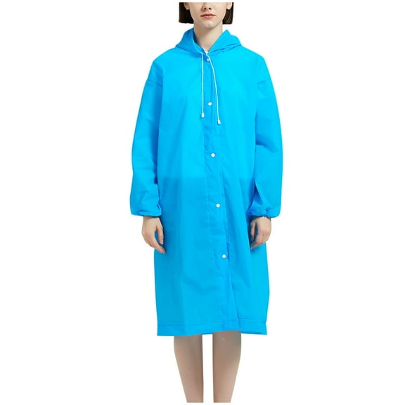 Levmjia Women Raincoat Waterproof Hooded Poncho Lightweight Windproof Long Outdoor Jacket with Pockets for Hiking Travel Commuting Multi Color Available