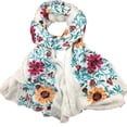 thumbnail image 1 of Levmjia Women Scarf Soft Shawl Floral Embroidery Print Wrap Lightweight Versatile Spring Autumn Winter Outdoor Travel Daily Wear Wedding, 1 of 4