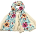 thumbnail image 1 of Levmjia Women Scarf Soft Shawl Floral Embroidery Print Wrap Lightweight Versatile Spring Autumn Winter Outdoor Travel Daily Wear Wedding, 1 of 4