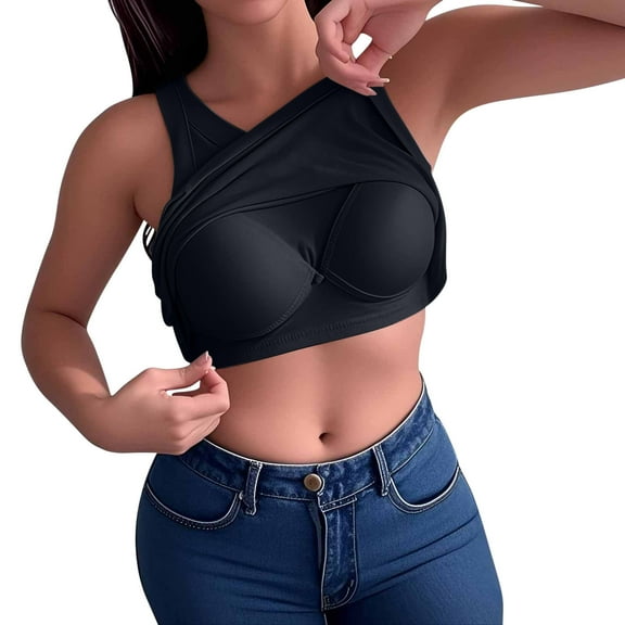 Levmjia Women Seamless Built In Bras Tank Top Soft Stretchy Comfortable Cami with Shelf Bra Yoga Workout Casual Summer Sleeveless Ribbed Knit Free Size Solid Color