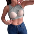 thumbnail image 1 of Levmjia Women Seamless Built In Bras Tank Top Soft Stretchy Comfortable Cami with Shelf Bra Yoga Workout Casual Summer Sleeveless Ribbed Knit Free Size Solid Color, 1 of 7