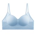 thumbnail image 1 of Levmjia Women Backless Push Up Bra No Wire Comfortable Seamless Lingerie U Shaped Design Soft Nylon All Day Wear for Casual Home Nightwear Free Size Multi Colors, 1 of 3
