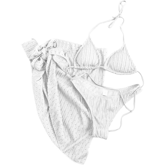 Levmjia Women Sexy Bikini Set High Waisted Adjustable Ties UPF50+ Swimwear Quick Dry Bathing Suit for Beach Vacation Pool Party