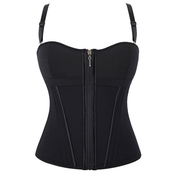 Levmjia Women Shapewear Corset Tops Lace Bodysuit Solid Color Slimming Waist Trainer for Women Back Lace Up Bustier Vintage Bridal Wedding Body Shaper