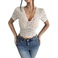 thumbnail image 1 of Levmjia Cotton Tank Tops For Women Sleeveless Lace V Neck Tops Summer Blouse Casual Polyester Comfortable Beach Party Dressy Tops, 1 of 9