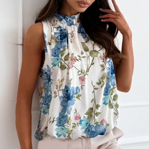 Levmjia Women Sleeveless Tops Casual Summer Tank Tops Soft Breathable Polyester Slim Fit Cute Blouse for Daily Wear Party Outfits