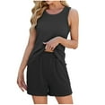 thumbnail image 1 of Levmjia Women Sleeveless Tops Shorts Set Summer Casual Outfits 2 Piece Outfit Breathable Polyester Comfortable Wear Multi Color Options Fashion Athletic Leisure Suits, 1 of 8