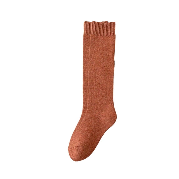 Levmjia Women Socks Fashion Casual Thermal Mid Cuff Thick Warm Solid Color Cozy Non Slip Comfortable Breathable Everyday Wear Autumn Winter