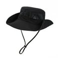 thumbnail image 1 of Levmjia Women Summer Nylon Fisherman Hat Wide Brim Sun Hat UV Protection Adjustable Strap for Outdoor Beach Vacation Travel Multi Colors Available, 1 of 2