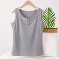 thumbnail image 1 of Levmjia Women Tank Top Oversized Camisole Sleeveless Round Neck Solid Color Summer Casual Comfortable Stretchy Soft Fabric Daily Wear Fashion Blouse, 1 of 7