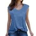 thumbnail image 1 of Levmjia Womens V Neck Tank Tops Cotton Slim Fit Stretch Basic Casual Cami for Summer Everyday Wear Comfortable Soft Breathable Solid Color Sleeveless Blouse, 1 of 2
