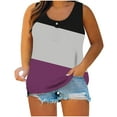 thumbnail image 1 of Levmjia Women Tank Tops Sleeveless Casual Summer V Neck Plus Size Blouse Soft Breathable Polyester Stretchy Comfortable Sexy Loose Fit T Shirt for Daily Wear, 1 of 5