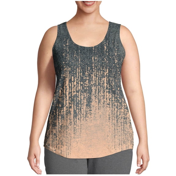 Levmjia Women Tank Tops Summer Casual Sleeveless Printed Loose Fit Comfortable Stretchy Polyester Cami Shirts for Women Plus Size Fashion Tops