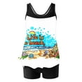 thumbnail image 1 of Levmjia Women Two Piece Swimsuits Modest Swimdress High Waisted Tummy Control UPF 50+ Quick Dry Printed Beach Bathing Suit for Summer Vacation Pool Party, 1 of 5