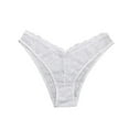 thumbnail image 1 of Levmjia Women Underpants Cotton Lace Hollow V-Shaped High Elastic High Waist Seamless Breathable Comfortable Panties For Daily Wear Period Pregnancy and Sleep, 1 of 6