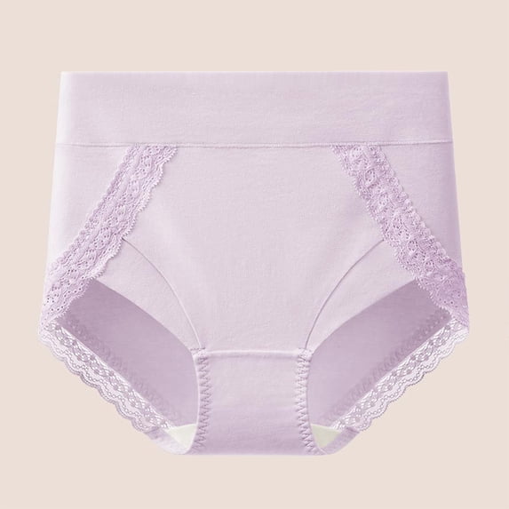 Levmjia Women Underwear Cotton Lace High Waist Seamless Breathable Comfortable Panties For Women Shaping Tummy Control Everyday Wear Plus Size