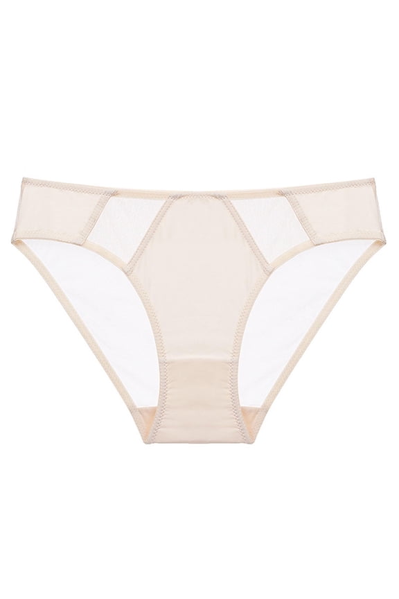 Women Underwear Mesh Lace Hip Lifting Thin Seamless Low Waist Cotton Crotch Panties Soft Underwear Invisible Panty Breathable Comfortable Daily Wear