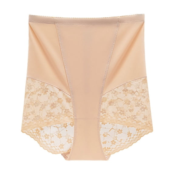 Levmjia Women Underwear Solid Color Seamless High Waist Shaping Comfortable Soft Panties Breathable Stretch Comfortable Daily Wear