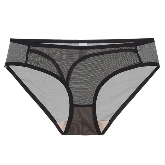Levmjia Women Underwear Thin Solid Color Mesh Lace Seamless Panties Low Waist Breathable Comfortable Invisible Triangle No Show Panties Stretchy Soft Underwear Daily Wear
