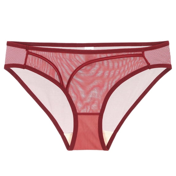 Levmjia Women Underwear Thin Solid Color Mesh Lace Seamless Panties Low Waist Breathable Comfortable Invisible Triangle No Show Panties Stretchy Soft Underwear Daily Wear