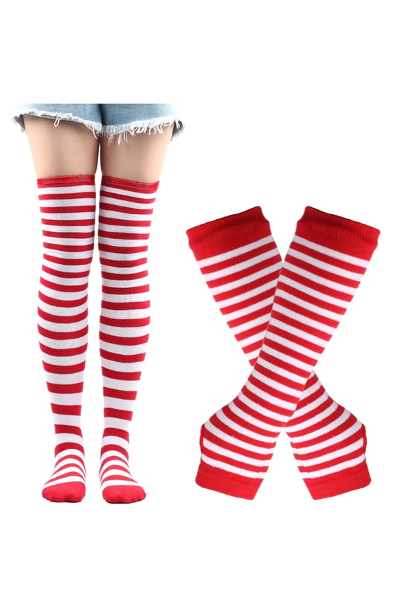 Women Winter Gloves Knitted Warm Touchscreen Compatible Long Arm Mitten Pack of 2 with Socks Set Casual Daily Polyester Solid Hooded Fashion Sale