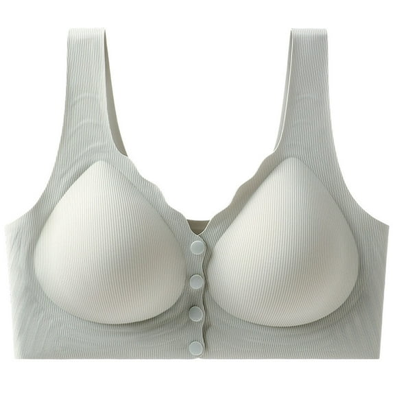 Levmjia Women Wireless Bras Front Closure Solid Color Comfortable Support Side Coverage Daily Wear Plus Size Daily Wear Lightweight