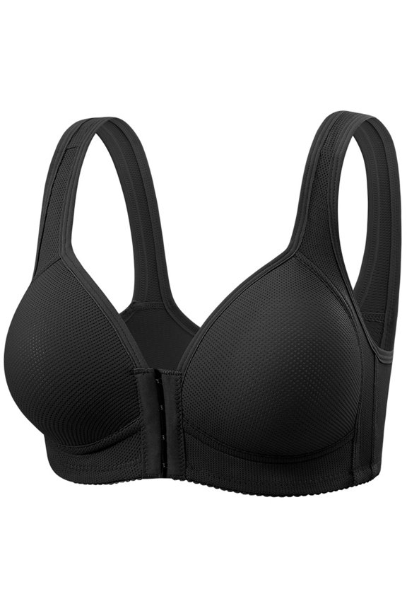 Women Wireless Bras Front Closure Solid Color Comfortable Support Side Coverage Daily Wear Plus Size Daily Wear Lightweight