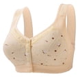 thumbnail image 1 of Levmjia Women Wireless Bras Front Closure Solid Color Floral Printing Comfortable Support Side Coverage Daily Wear Plus Size Daily Wear Lightweight, 1 of 2
