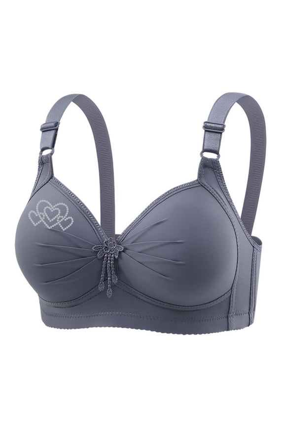 Women Wireless Comfort Bras Full Coverage Breathable Seamless T Shirt Bra Adjustable Straps for Daily Wear Plus Size 38C 40C 42C 44C Multi Colors