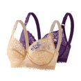 thumbnail image 1 of Levmjia Women Wireless Lace Bra No Underwire Comfortable Bralette Breathes Solid Color Push Up Lightweight Padded Everyday Wear Support Wireless Sleep, 1 of 4