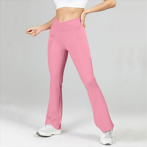 Levmjia Women Yoga Pants High-Waisted Cotton Solid Color Blend Butt-Lifting Leggings Quick-Dry Tummy Control Activewear Comfortable Athletic Wear