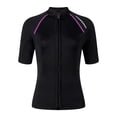 thumbnail image 1 of Levmjia Women's 1.5mm Short Sleeve Wetsuit Top for Snorkeling & Surfing Thermal Insulation Wet Suit with Nylon Spandex Material Quick Dry Scuba Diving Rash Guard Swimsuit for Women XS-2XL, 1 of 8