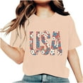 thumbnail image 1 of Levmjia Women's 4th of July T-Shirt Patriotic USA American Flag Vintage Distressed Print Short Sleeve Crew Neck Casual Summer Top for Independence Day Holiday, 1 of 6