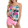 thumbnail image 1 of Levmjia Women's Bikini Set Floral Printed Adjustable Strap High Waisted Tummy Control Swimsuit Quick Dry Backless Two Piece Beach Vacation Pool Party, 1 of 6