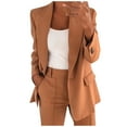 thumbnail image 1 of Levmjia Women's Blazer Suit Jacket Business Coat Long Sleeve Buttons Solid Colour Office Fashion Lapel Slim Temperament Cardigans Outwear, 1 of 3