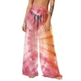 thumbnail image 1 of Levmjia Women's Bohemian Beach Pants Sheer Print Lightweight Sunscreen Cover-Up Palazzo Pants, 100% Polyester Pearl Chiffon Loose Wide Leg Pants for Summer Vacation (S-2XL), 1 of 7