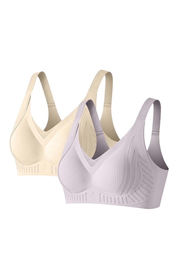 Women's Bras Fashion Pull Up Solid Color Support No Underwire Seamless Comfort Wireless Bralette For Daily Wear Sleeping Yoga and Workout Underwear
