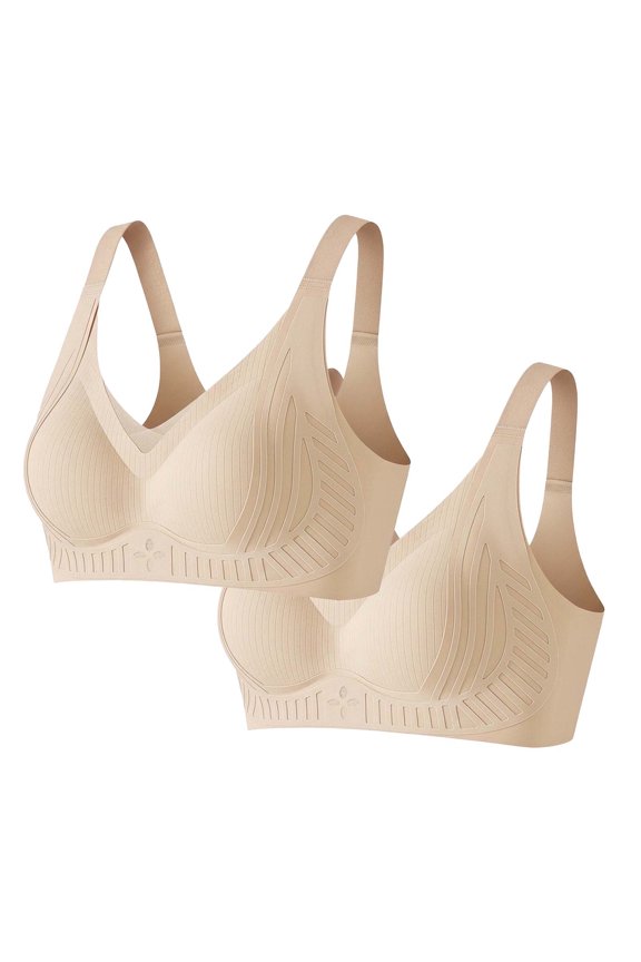 Women's Bras Fashion Pull Up Solid Color Support No Underwire Seamless Comfort Wireless Bralette For Daily Wear Sleeping Yoga and Workout Underwear