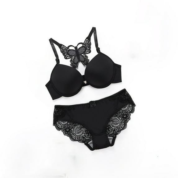 Levmjia Women's Bras Plus Size Fashion Woman's Lace Beauty Back Solid Strap Wrap Plus Size Bra Underwear
