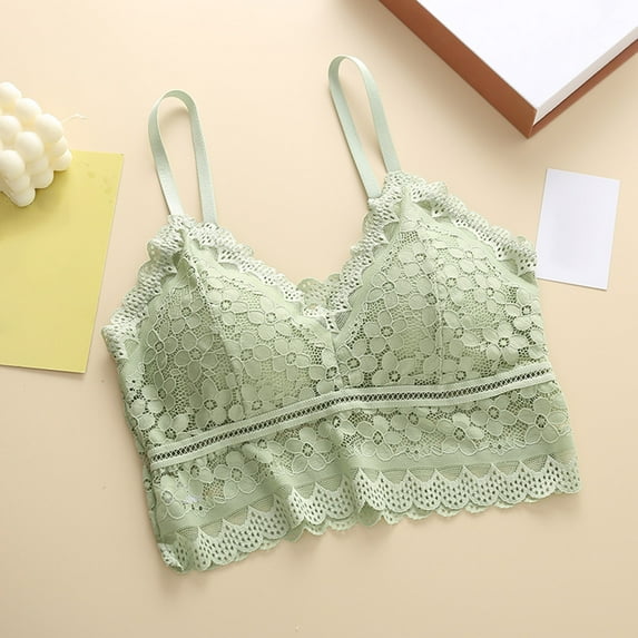 Levmjia Women's Bras Plus Size Ladies Fashion Charming Comfortable Breathable No Steel Ring Sexy Lace Bra Woman Underwear