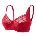 thumbnail image 1 of Levmjia Women's Bras Plus Size Womens Solid Lace Lingerie Bras Plus Size Underwear Bralette Bras Comfortable Bra, 1 of 4