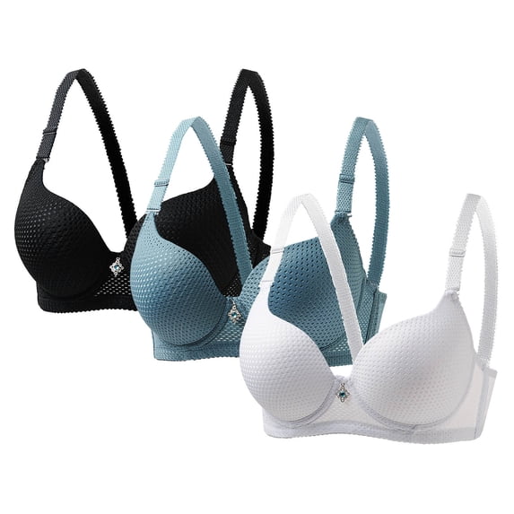 Levmjia Women's Bras Wireless 3 Pack Seamless Thin Solid Color Comfort Bras For Everyday Wear Soft Modal Sleep Bras No Underwire Daily Wear