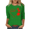 thumbnail image 1 of Levmjia Women's Canada Day Shirt Maple Leaf Heart Graphic Tee 3/4 Sleeve Crew Neck Patriotic Top Anniversary Gift, 1 of 5
