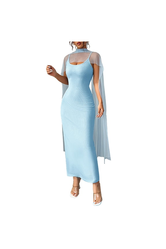 Women's Casual Dress Round Neck Solid Color Polyester Elegant Suspender Home Wear elegant Comfortable Stretchy Soft Fabric vacation